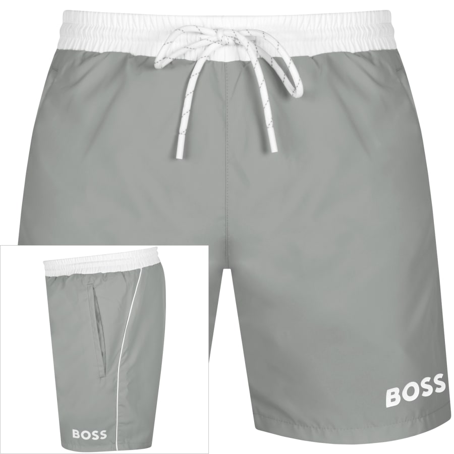 BOSS Starfish Swim Shorts Grey